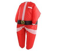 Masyrt Blow Up Santa Suit, Inflatable Christmas Costume for 5.2 to 6.1ft Tall, Vivid Colors, Battery Powered Inflator, Polyester, Walkable Santa Suit with Fan for Parties