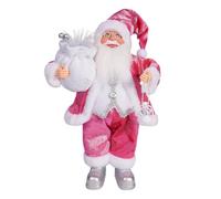 Masyrt Christmas Father Santa Decor,12in Santa Doll Standing Santas Doll,Soft and Skin Friendly Durable Xmas Santas Claus Standing Figure for Xmas Party Home Christmas Decor (A)