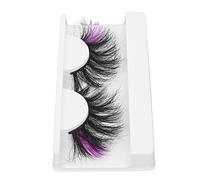 Masyrt Colorful Dramatic False Eyelashes, Fluffy Colored Fake Lashes, Colorful Eyelashes, Easily Reusable, Suitable for Stage Performances (71A-6C)
