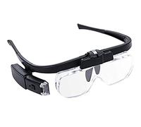 Masyrt Magnifying Glasses with Light,Head Magnifier Glasses,Rechargeable Magnifying Eyeglasses 0.75x-4.5x with 2 LED Lights,Headband Magnifier for Close Work Hobby Crafts Jewelry (Set)