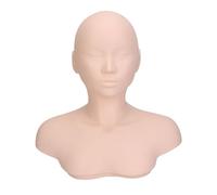 Masyrt Massage Mannequin Head,Multi Function Makeup Practice Model,Esthetics Soft Mannequin Head with Shoulders for Salons Cosmetology School Students Acupuncture Practice