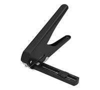 Masyrt Paper Hole Punch, Adjustable Hole Spacing 15-80mm Labor Saving Leverage Design with Paper Scrap Collection for Office Household (Black)