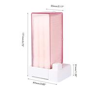 Masyrt Pink, Automatic Cotton Pad Dispenser, Square Holder with Translucent Appearance for Skin and Environment, Easy to Check Capacity and Avoid Pollution (Pink)