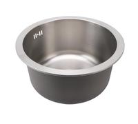 Masyrt Round Kitchen Sink, 304 Stainless Steel Brushed Single Bowl Round Kitchen Sink 36cm, High Temperature, Anti Overflow, for Home Bar