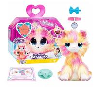 Masyrt Scruffy to Fluffy Cat Plush Toy, Wash, Dry, Groom. Includes Brush. Safe Material. Friends. Durable, Easy to Name. 25cm Soft Stuffed Toy, Blue, Yellow, 220g (MasyrtyqF56zV-220217LP09-1)