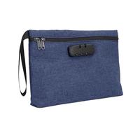 Masyrt Smell Odor Case Container, Smell Proof Bag with Combination Lock, Activated Carbon Odor Stash Holder for Travel, Large Polyester Fiber Odor Pouch (Navy Blue)