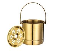 Masyrt Thickened Stainless Steel 1L Ice Bucket with Filter Plate, Ideal for Cocktail Bar, Parties, Restaurant and Professional Use (Gold)