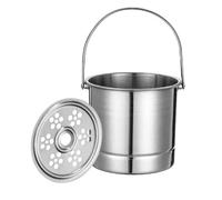 Masyrt Thickened Stainless Steel 1L Ice Bucket with Filter Plate, Ideal for Cocktail Bar, Parties, Restaurant and Professional Use (Original Color)