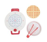 Masyrt Waffle Baking Playset,Wooden Waffle Kitchen Toy,Waffles Maker Toddler & Kids Pretend Plays Cooking Toy Set Breakfast Pretend Plays Food Kitchen Toys for Parent Child Interactions