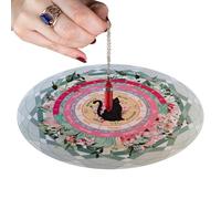 Mat - 80g Dowsing Divination Pad | 8.5 Inch Round Mousepad, Black Cat Dowsing Pad Suitable For Divination Metaphysical Message, Chart Mat