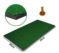 (Mat ad TEE) 2M Golf Practice Net Tent Strike Cage Outdoor Indoor Grassland Mesh Mat Garden Golf Training