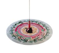 Mat - Black Cat Divination Mat | 8.5 Inch Round Mat, Metaphysical Divination Diagram, Mystic Board For Divination, Acces
