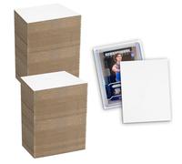 Mat Board Center, 200 Pack 3.5x4.5 Inch Corrugated Cardboard Sheets, Trading Card Shipping Protectors, Cardboard Dividers, Small Cardboard Sheets for Packaging Mailing, DIY Crafts (White on one side)