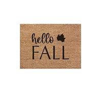 Mat Fall Coir Doormat Welcome Pumpkins Door Mat Non Slip Farmhouse Floor Mats Autumn Decorative Entrance Door Rugs For Halloween Thanksgiving Indoor Outdoor Bathroom Porch Big Rugs For (D, One Size)