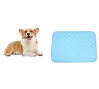 Mat for Dogs,Cats - 100x70cm Ice Silk Pet Pad-Self-Cool Technology for Cage, Bed, Car,Outdoor Use- Ideal for Hot Summer Days (1pc)