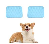 Mat for Dogs,Cats - 100x70cm Ice Silk Pet Pad-Self-Cool Technology for Cage, Bed, Car,Outdoor Use- Ideal for Hot Summer Days (2pcs)