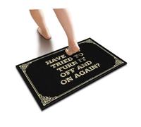 Mat For Shoes By Door Have You Tried To Turn It Off And On Again? Doormat | Funny Shoes Front Door Mats For Outdoor Entrance Vintage Decor Doormats Outdoor(40X60CM)