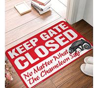 Mat - Garage Floor Keep Gate Closed No Matter What The Chameleon Say