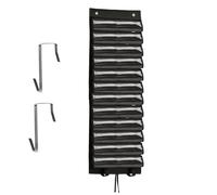 Mat Holder, Game Accessories Holder, Transparent Slot Organizer, Hanging Storage Bag, Wall Mount Display for Family Gatherings Birthday Party Play Area Home Door Room, Black