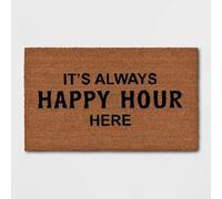 Mat It'S Always Happy Hour Here Entrance Rug Washable Bath Mats Absorbent Mat Entry For Patios Dogs Front Door 40 X 60Cm