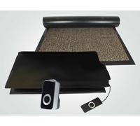Mat On Guard IP200CM Single exit with cover mat. Wireless floor sensor pressure alert system for the elderly and for dementia care with plug-in receiver and gold cover mat.