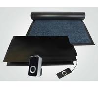 Mat On Guard IP200CM SINGLE EXIT with COVER MAT. Wireless Floor Sensor Pressure Mat Alarm System for The Elderly and Dementia Care with Plug-in Receiver & Cover Mat. (BLUE)