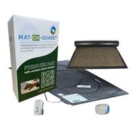 Mat On Guard IP300CM Single EXIT with Cover MAT. Wireless Floor Sensor Pressure Mat Alarm System for the Elderly and Dementia Care with Portable & Plug-in Receiver with Cover Mat. (Gold)