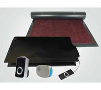 Mat On Guard IP300CM Single EXIT with Cover MAT. Wireless Floor Sensor Pressure Mat Alarm System for The Elderly and Dementia Care with Portable & Plug-in Receiver with Cover Mat. (RED)