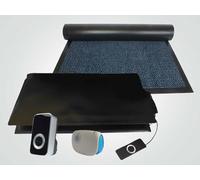Mat On Guard IP300CM SINGLE EXIT with COVER MAT. Wireless Floor Sensor Pressure Mat Alarm System for The Elderly and Dementia Care with Portable & Plug-in Receiver with Cover Mat. (BLUE)