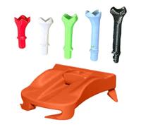 Mat Tee Base, Artificial Hinged V3 - Unbreakable Driving Range Platform with Adjustable Pre-Cut Tee Variety Packs Set, For All-Weather Outdoor Indoor Winter Turf Home Training (RD)