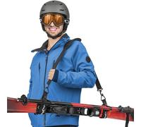 Mata1 - Ski Strap & Pole Carrier - Black - Adjustable Shoulder Strap to Carry Skis & Poles with Ease - Comfortable with Padded Shoulder Sling - Perfect for Men, Women & Kids