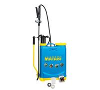 Matabi - Manual Backpack Sprayer - 16L - Fibreglass Lance - 3 Positions Pressure Regulator - Padded Straps - Garden, Orchard and Agriculture - Super Green 16 - Made in Europe