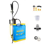 Matabi - Manual Backpack Sprayer - 12L - Fibreglass Lance - 3 Positions Pressure Regulator - Padded Straps - Garden, Orchard and Agriculture - Super Green 12 - Made in Europe