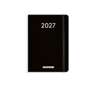 matabooks - A5 Kalender Samaya 2027 Farbe: Black (DE/EN): Veganer Jahresplaner aus Graspapier