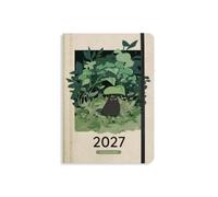 matabooks - A5 Kalender Samaya 2027 Farbe: Rainy Green (DE/EN): Veganer Jahresplaner aus Graspapier