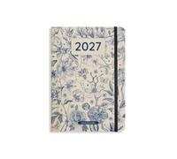 matabooks - A5 Kalender Samaya 2027 Farbe: Vintage Blue (DE/EN): Veganer Jahresplaner aus Graspapier
