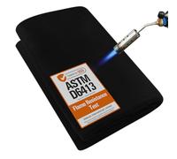 Matace Welding Blanket Fireproof 40x40 Inch Carbon Felt Soldering Mat & Pad, 5mm Flame Retardant Fabric, Heat Shield for Brazing, Automotive Repair, Grill & Smoker, HVAC Plumbing, Black
