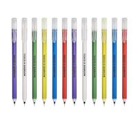 Matador Hi-School Fine Point Roll Gel Pens | 0.5mm Ballpoint | Black Ink Pens | Comfort Rubber Grip Fun Colourful Designs | Black Pack Of 12