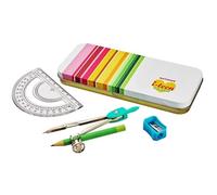 Matador I-teen Geometry Box |School Stationary | Heavy Duty Compass with Adjustment Ring | Math Geometry Kit Sets 10 Piece Student Supplies with Storage Box