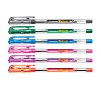 Matador Radiant Ball Pen | Oil Based Ink Gel Ball Pen | Extra Grip | Refilling Opportunity | Attractive Foiled Body | Medium (0.7 mm) Retractable NS Tips with TC Ball | Pack of 6 (Red)