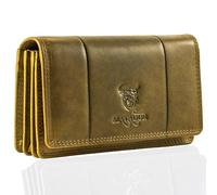 MATADOR Venice Women's Red Leather Purse with Elegant Gift Box, Elegant Purse Women's Medium Size with RFID Blocker, Luxury Purse Women's Medium Large Many Card Slots, Light green, Mittelgroß, Classic