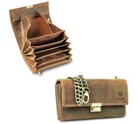 MATADOR VICIO Waiter Wallet Leather with XXL Waiter's Bag with Belt Loop, Luxury Waiter's Wallet Leather with Elegant Gift Box and RFID Protection Including Robust Metal Chain, Brown Hunter