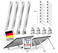 MATADORES Stand for 2 Solar Panels | For House Wall, Flat Roof, Balcony | Adjustable 15° - 60° Tilt | Aluminium Bracket for Balcony Power Station | Includes Mounting Kit