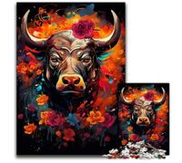Matador's Colorful Psychedelic Rose Puzzles for 1000 Piece Wooden Puzzles Brain Challenge Game for Teenagers & Family Interaction 1000 PCS(75x50cm)