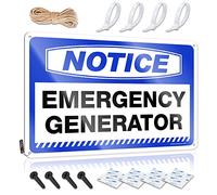 Matal Sign Framed Wall Decor | Notice Emergency Generator Positive For Farmers Home(20X30CM)