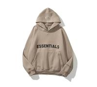 Mataluck Unisex Oversized Fleece Hoodie, Heavyweight Cotton Blend Streetwear Y2K Pullover with 3D Letter Detail, Comfortable Baggy Fit Sweatshirt for Men & Women, Ideal for Casual Daily Wear Camel