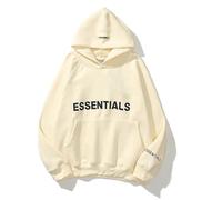 Mataluck Unisex Oversized Fleece Hoodie, Heavyweight Cotton Blend Streetwear Y2K Pullover with 3D Letter Detail, Comfortable Baggy Fit Sweatshirt for Men & Women, Ideal for Casual Daily Wear Khaki