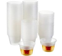 MATANA 100 Clear Plastic Bomb Shot Cups, 100ml - Shot Glasses for Layered Shots, Creative Cocktails & More - Weddings, Birthdays, Halloween, Festivals - Sturdy & Reusable