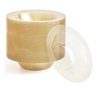 MATANA 25 Premium Clear Hard Plastic Bowls with Gold Glitter, 360ml - Sturdy & Reusable - Soup Bowls, Dessert Bowls for Weddings, Birthdays, Picnic, Buffet, Catering, Parties