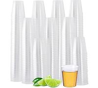 MATANA - 500 Crystal Clear Multi-Use Plastic Shot Party Glasses - 60ml